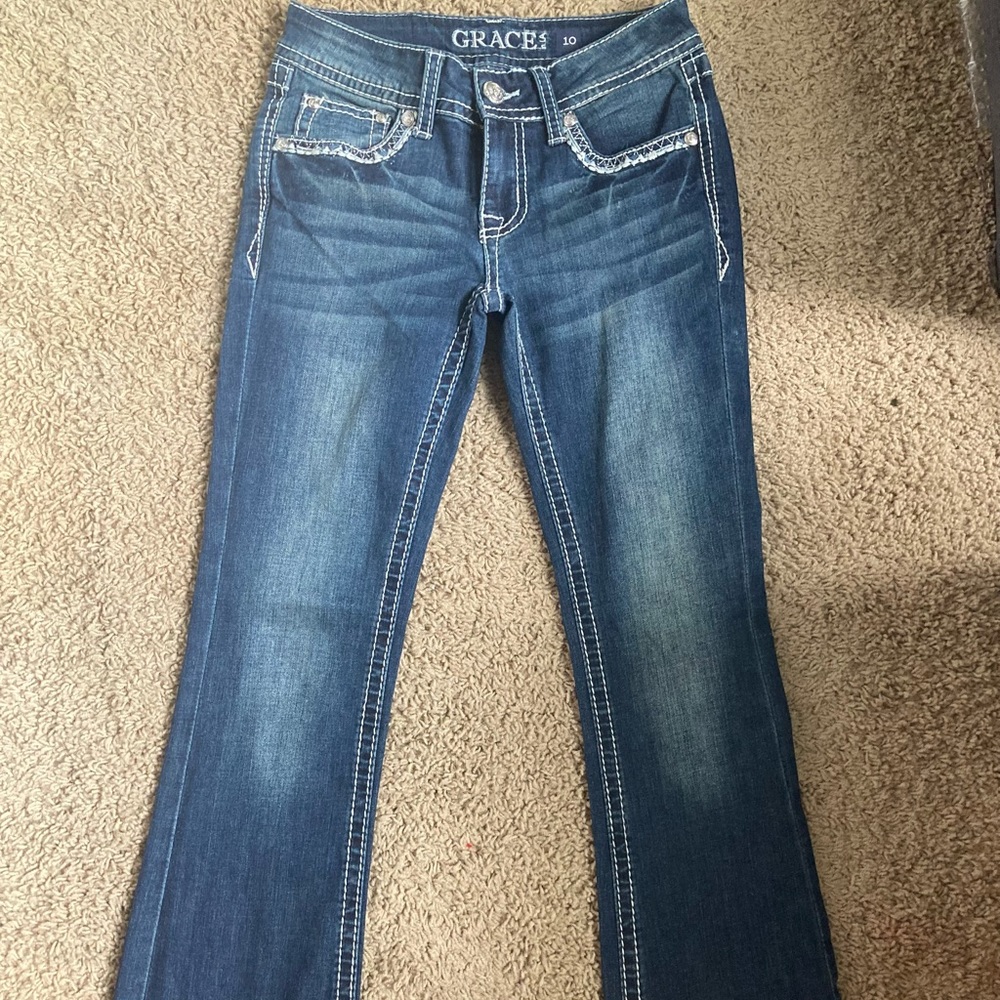 Kids dark blue jeans